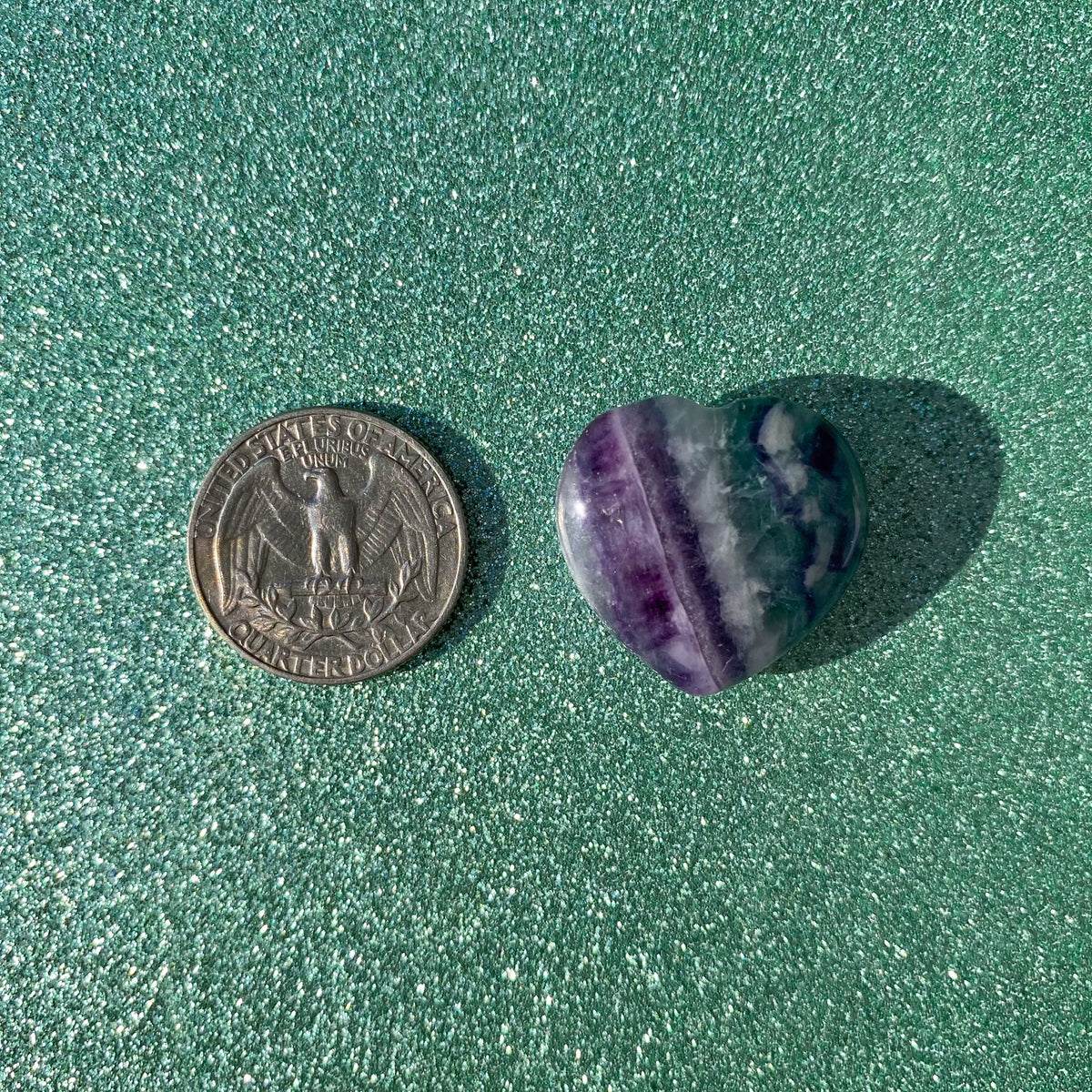 Small Rainbow Fluorite Hearts