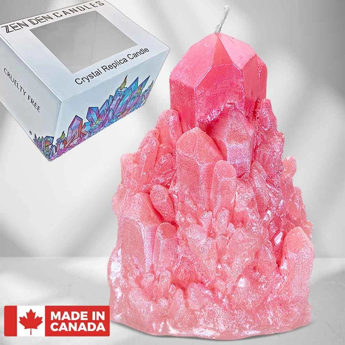 Pink Crystal Candle