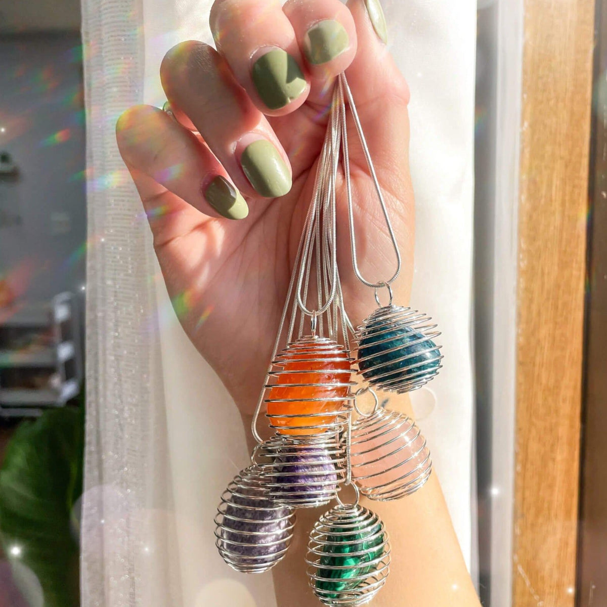 Spiral Cage Necklaces