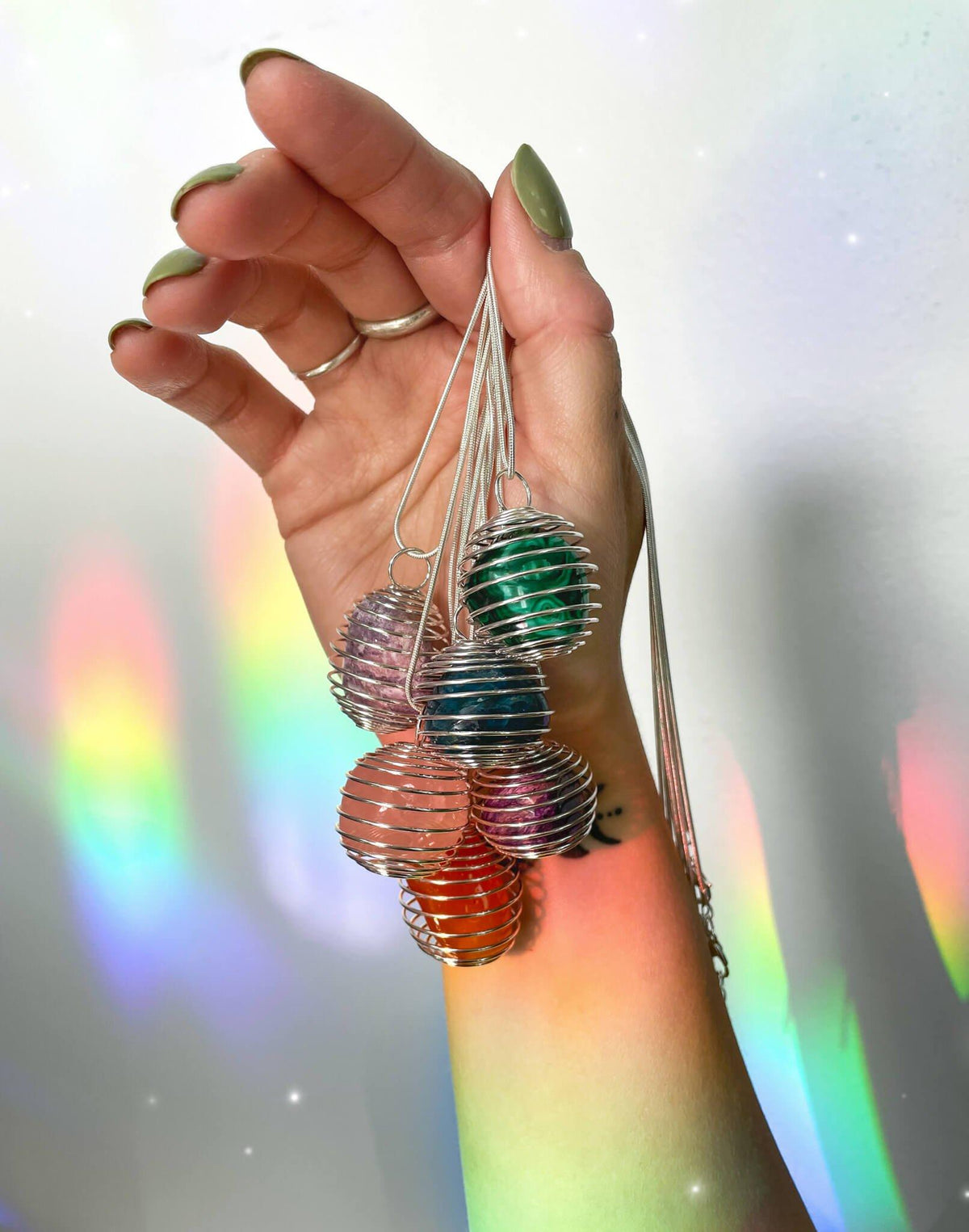 Spiral Cage Necklaces