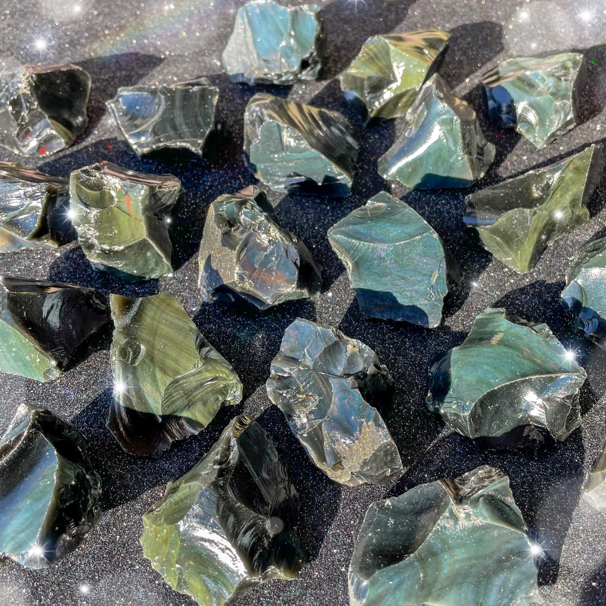 Rainbow Obsidian Raw Pocket Stone