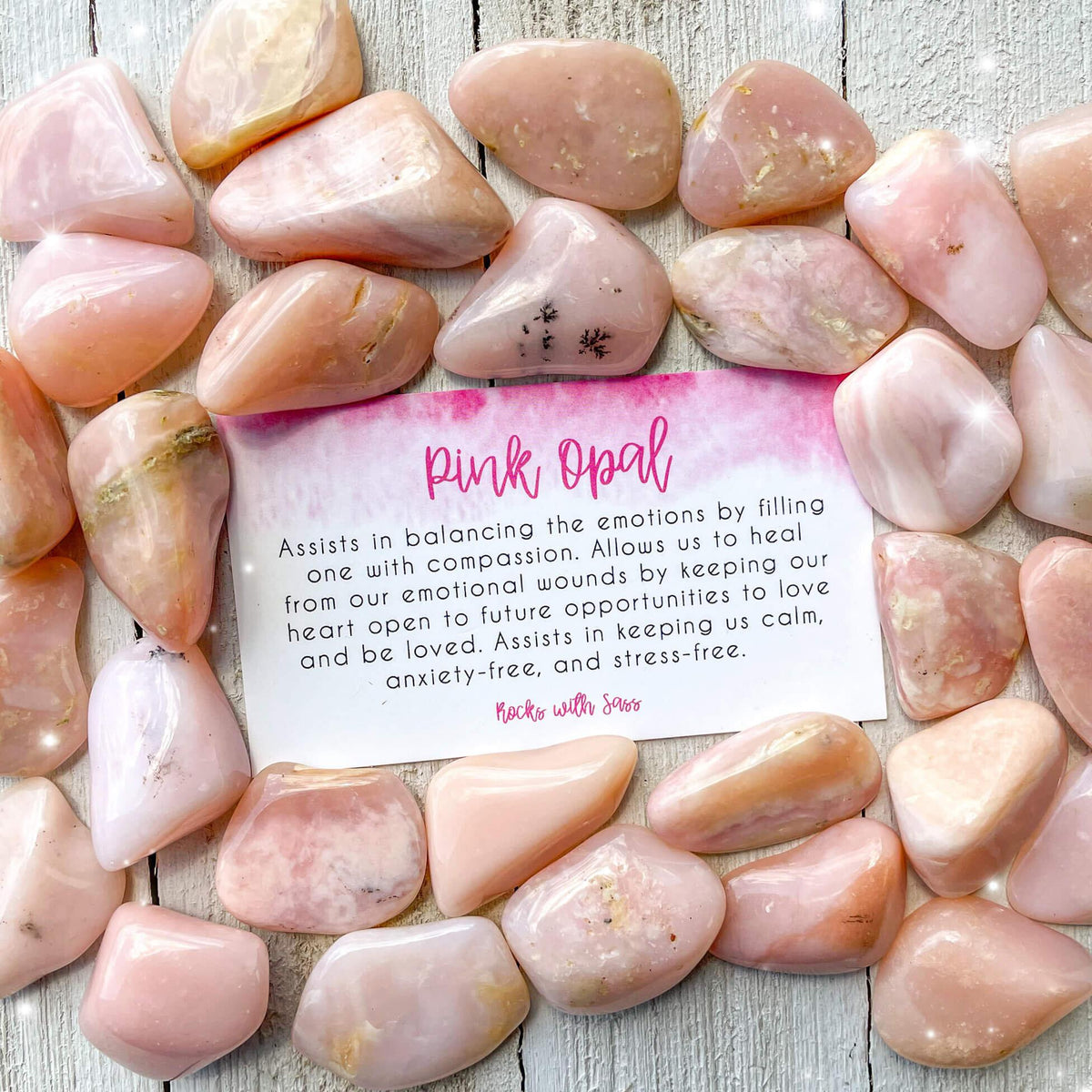 Pink Opal Tumbled Pocket Stone