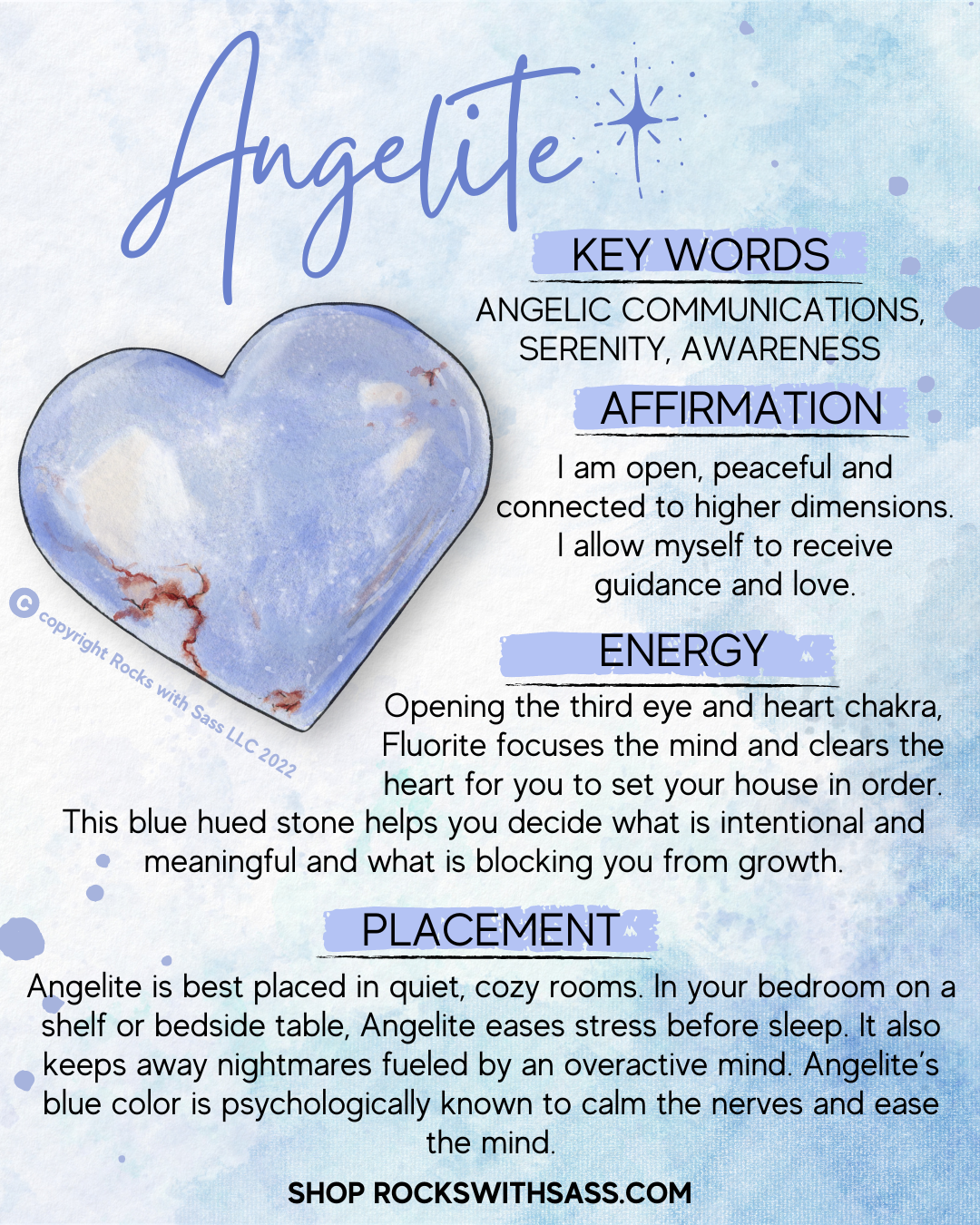 Angelite Tumbled Pocket Stone