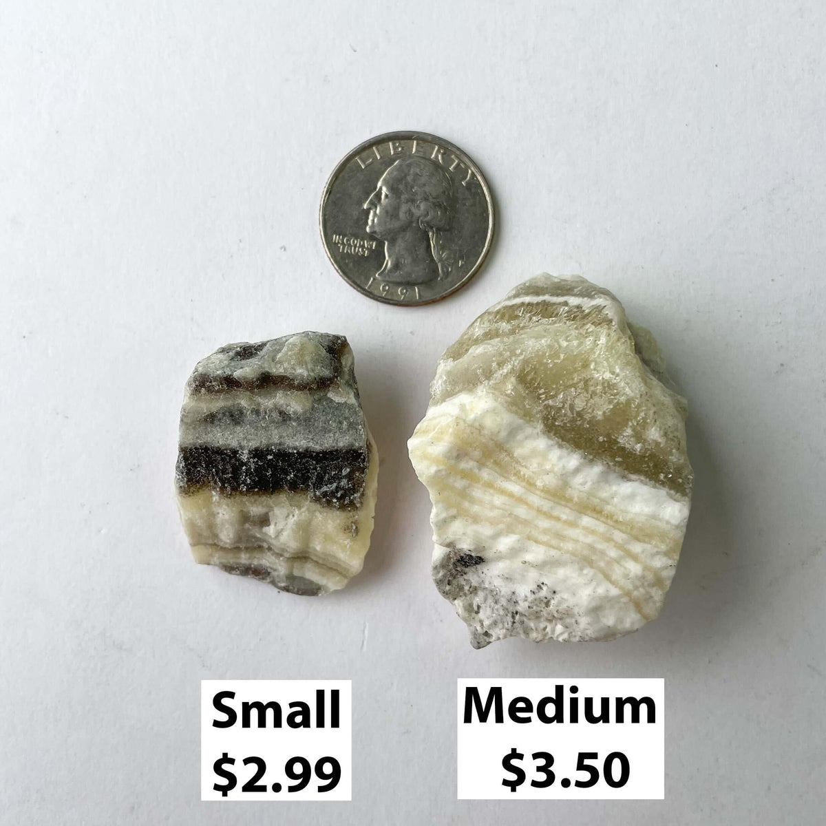 Zebra Calcite Raw Pocket Stone