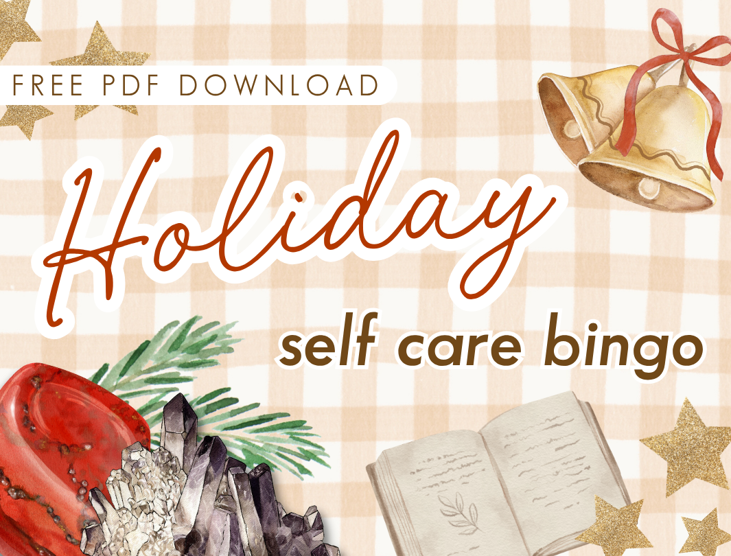 Holiday bingo challenge for self care