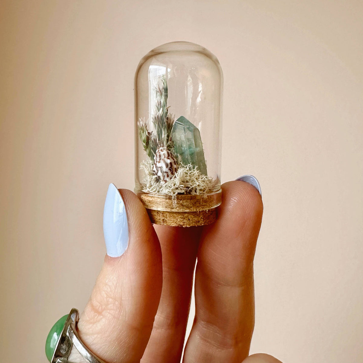 Saltwater Breeze Mini Terrarium Crystal Beach Desk Decor