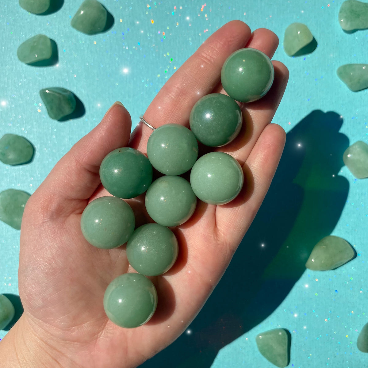 Green Aventurine Mini Spheres