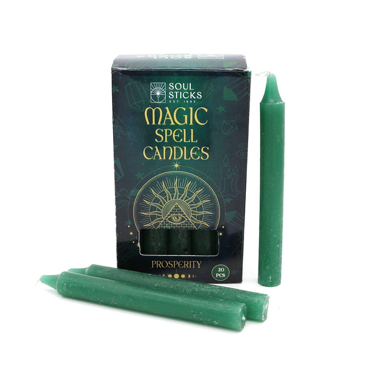 Green Magic Spell Candles: Prosperity