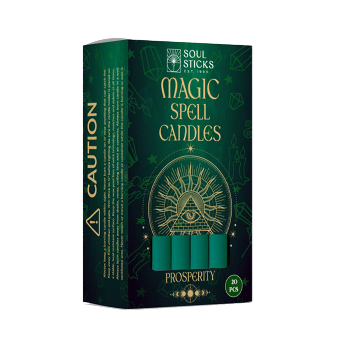Green Magic Spell Candles: Prosperity