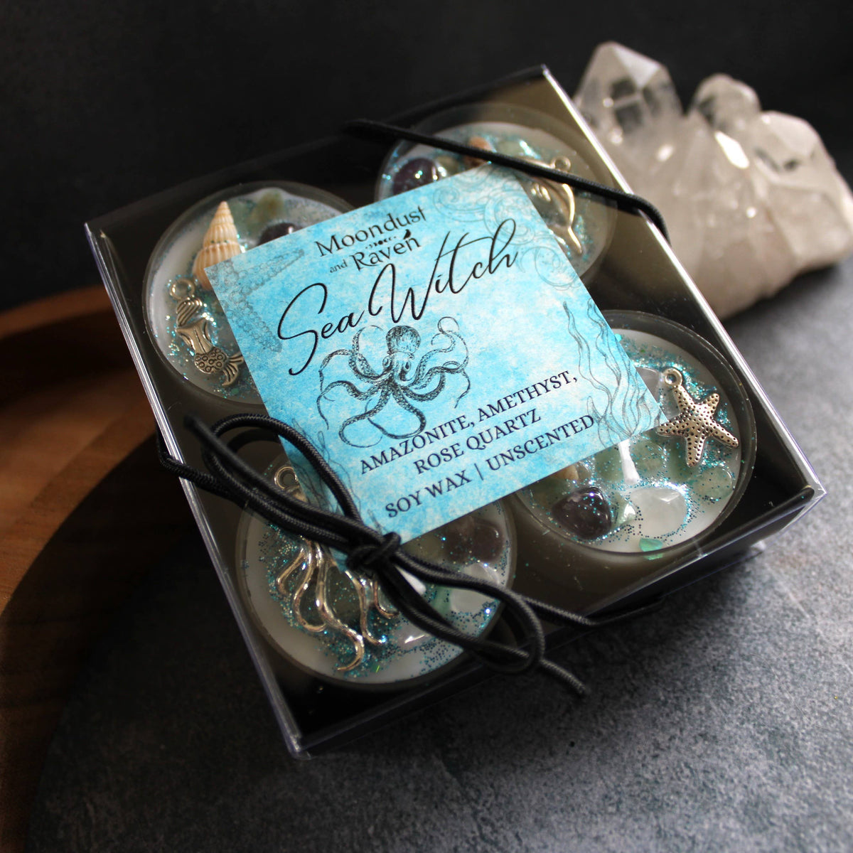 Sea Witch Tealight Crystal Candles