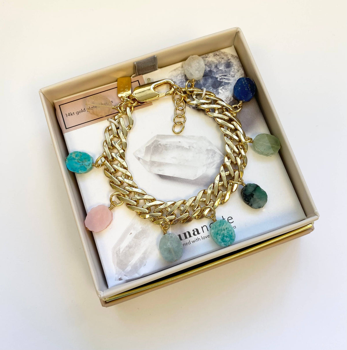 Nature&#39;s Palette Gold Charm Bracelet