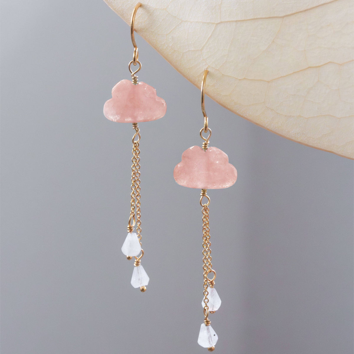 Pink Opal Cloud Nine Gemstone Drop Earring