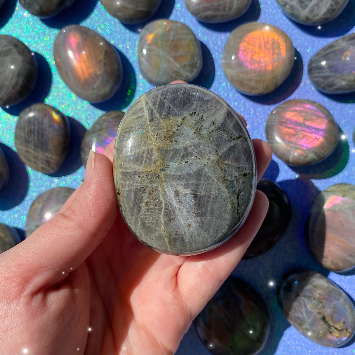 Sunset Labradorite Palm Stones