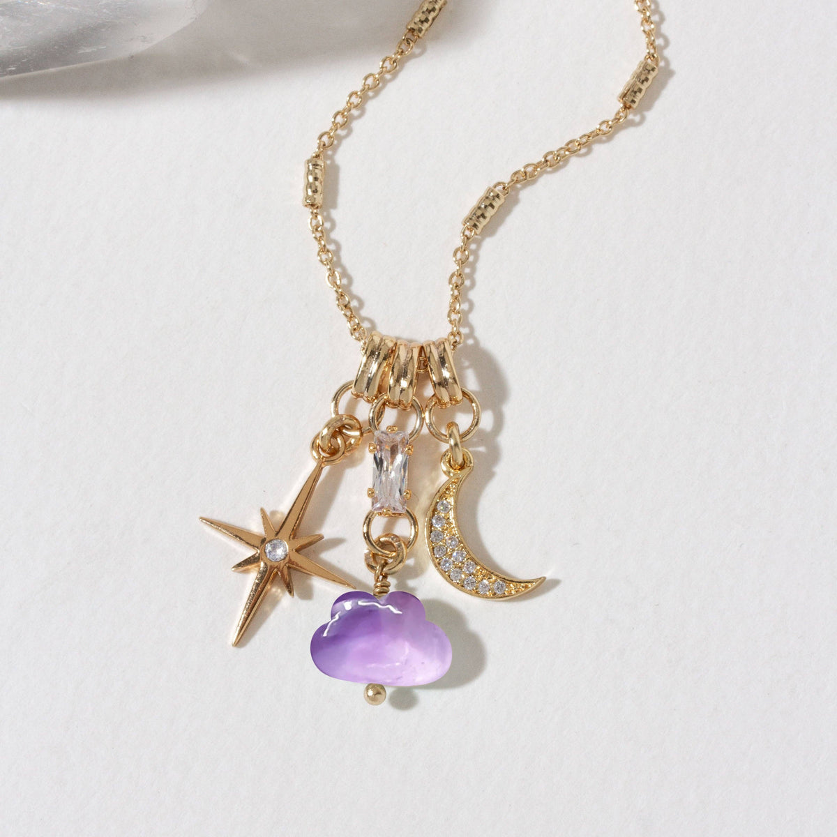 Amethyst Cloud Nine Charm Necklace