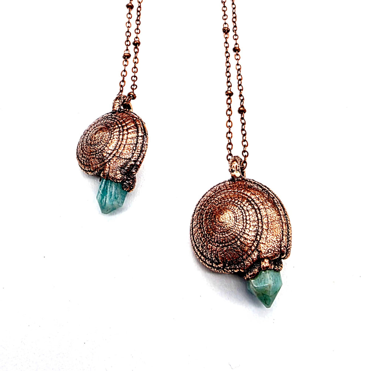 Amazonite Seashell Talisman Necklace