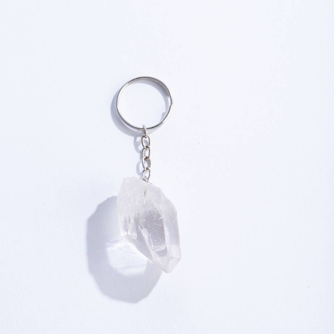 Quartz Crystal Keychain