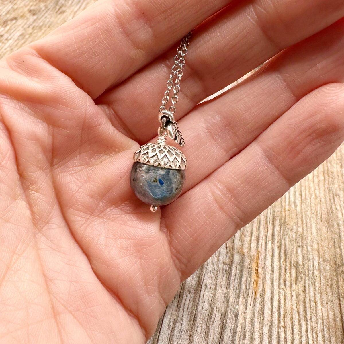 Acorn Necklace - Blue Kyanite
