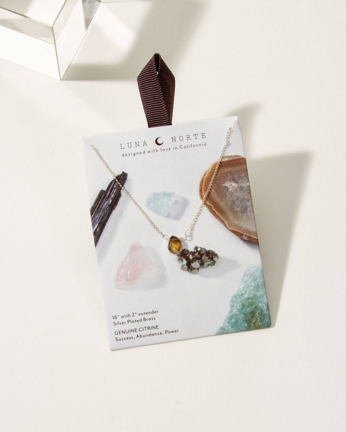 Citrine Silver Delicate Gemstone Necklace