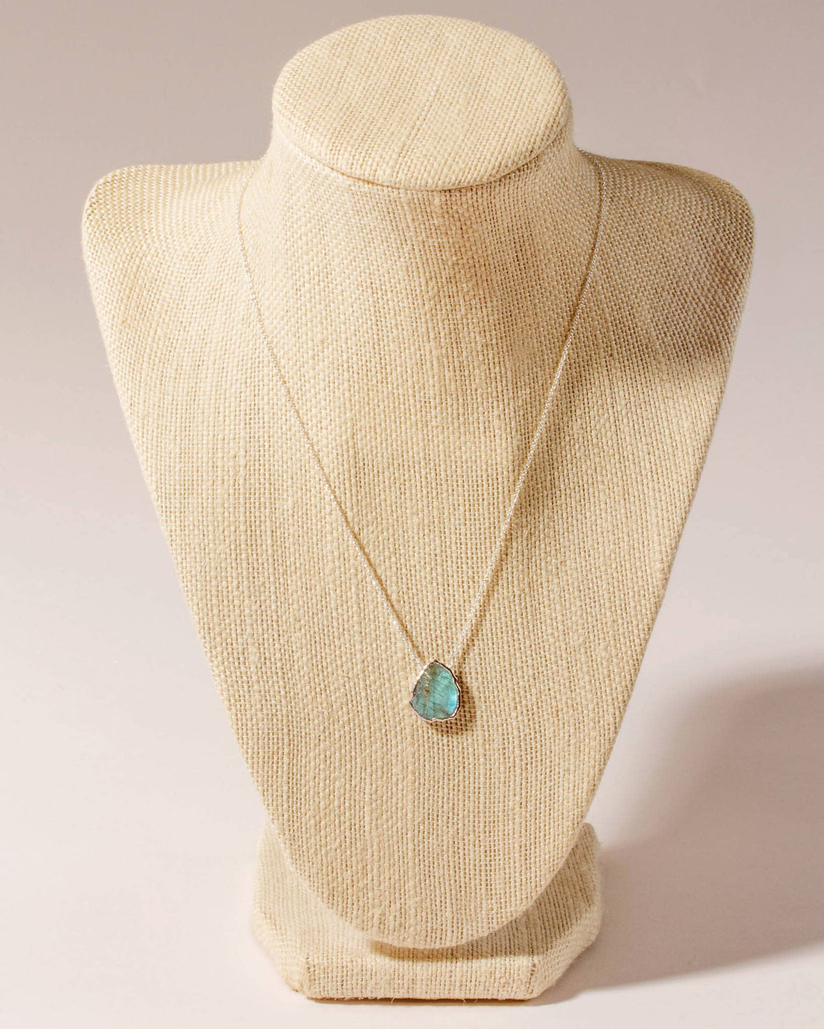Labradorite Earth, Wind and Fire Silver Necklace