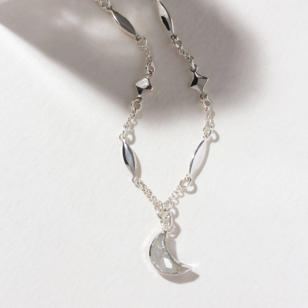 Rainbow Moonstone Dolce Luna Chain - Silver