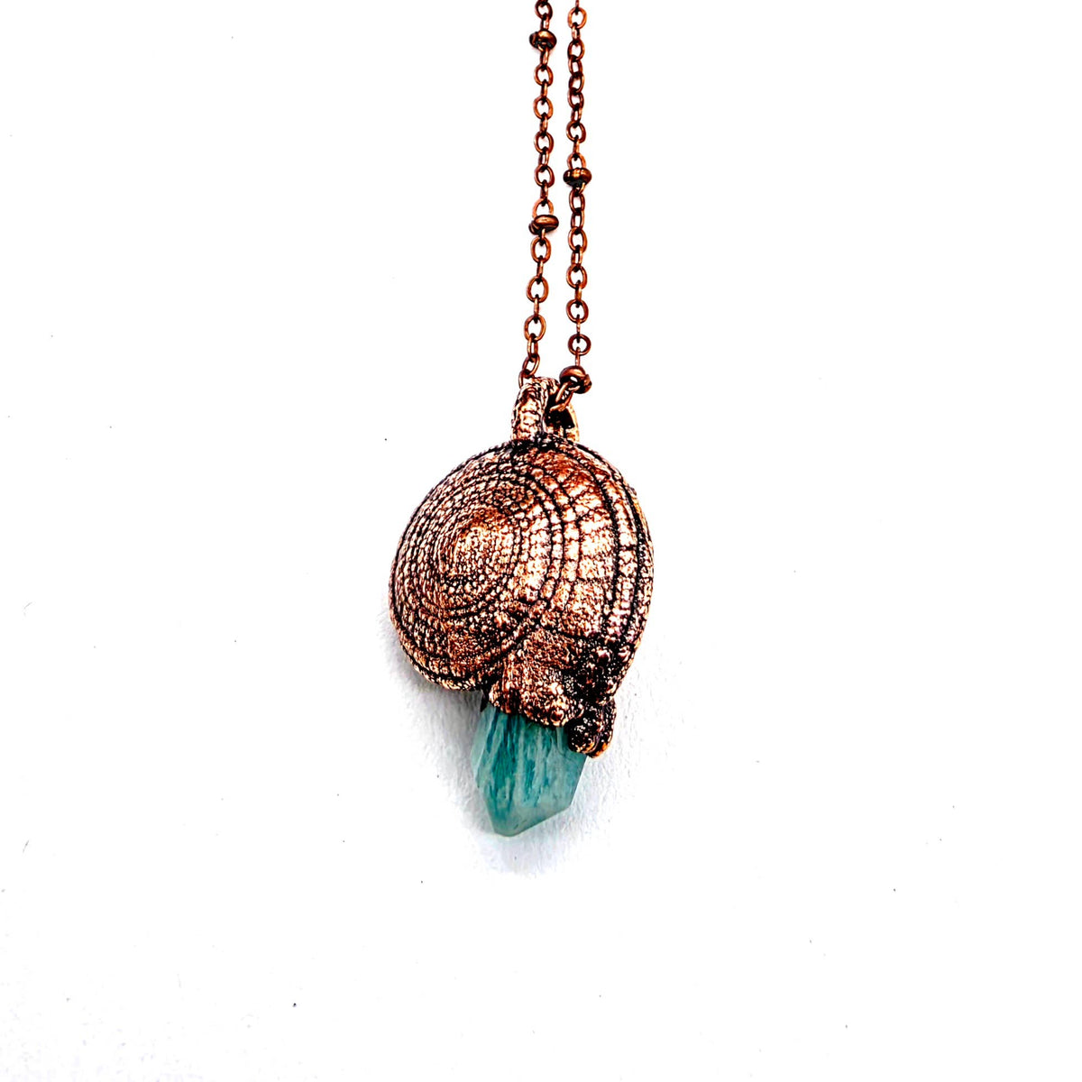 Amazonite Seashell Talisman Necklace
