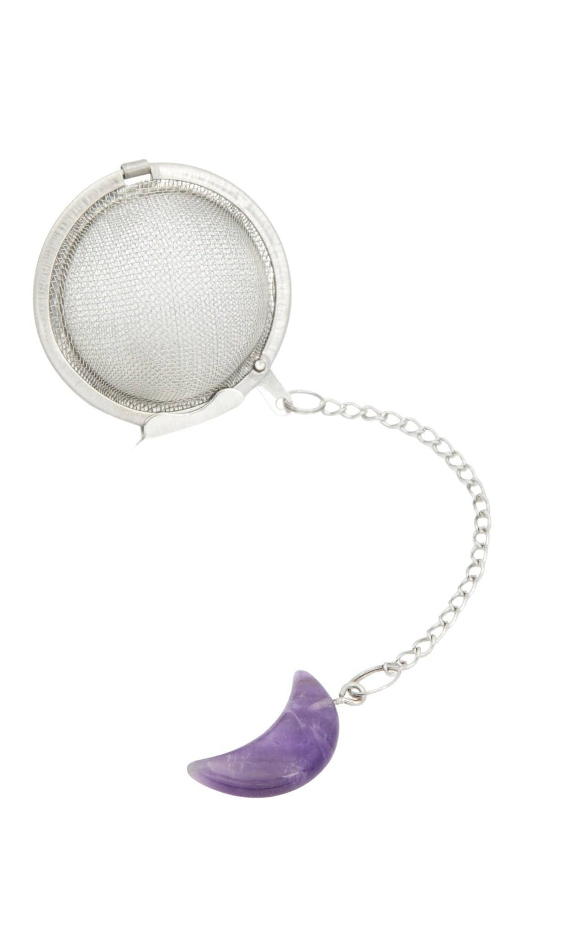 Crystal Tea Ball Infuser/Strainer - Amethyst Moon