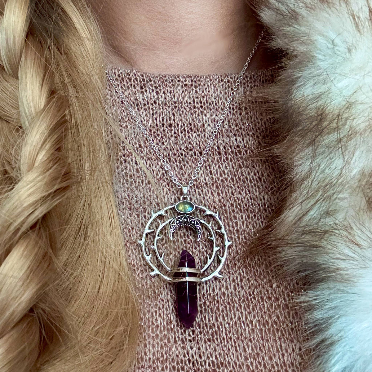 Thorn Necklace: Obsidian