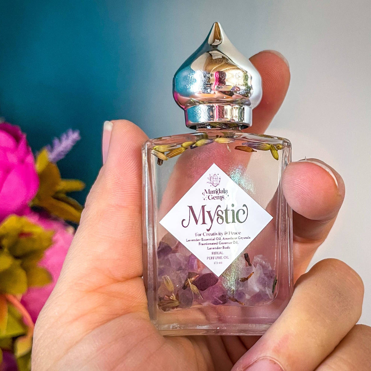 MYSTIC Lavender Perfume Oil w/ Amethyst
