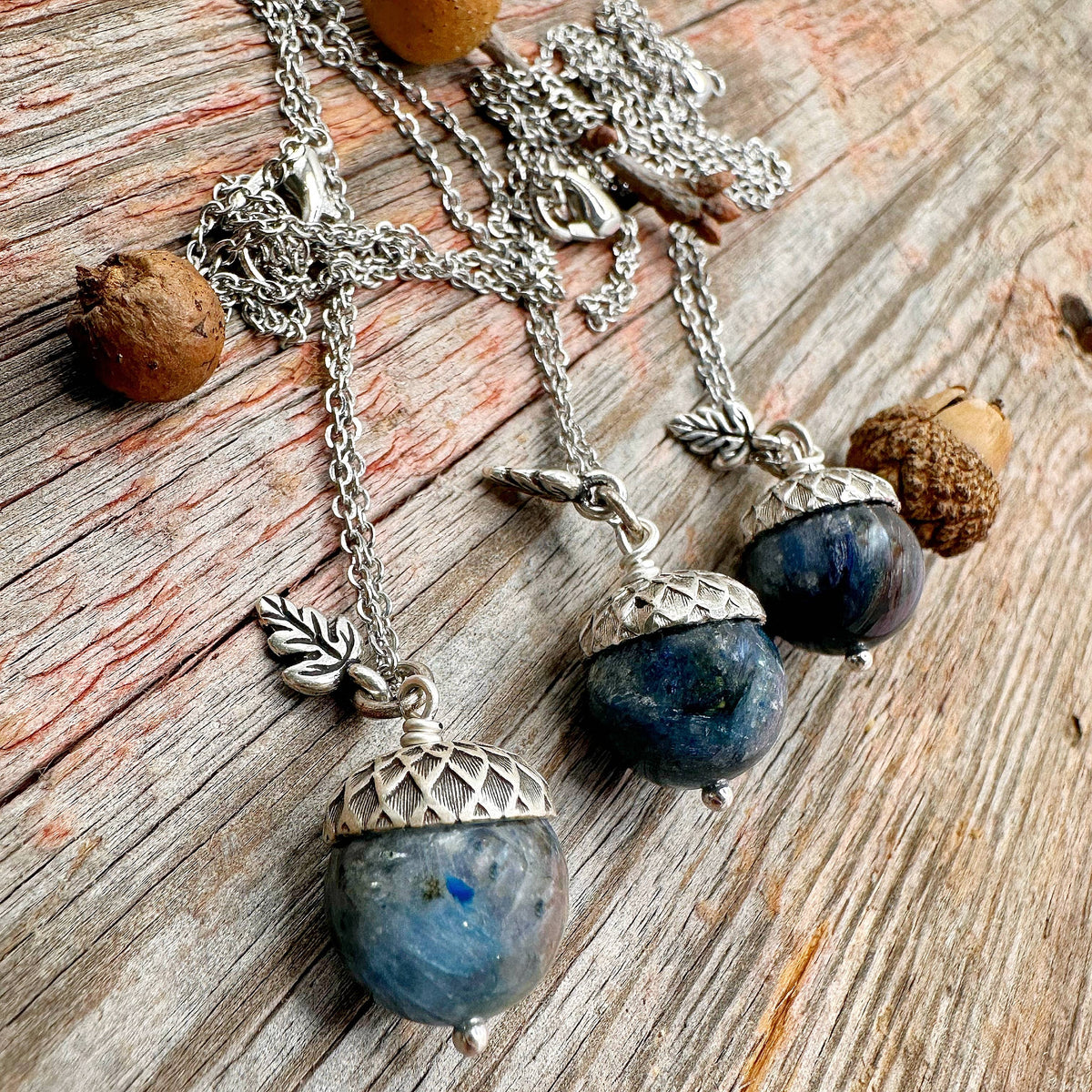 Acorn Necklace - Blue Kyanite