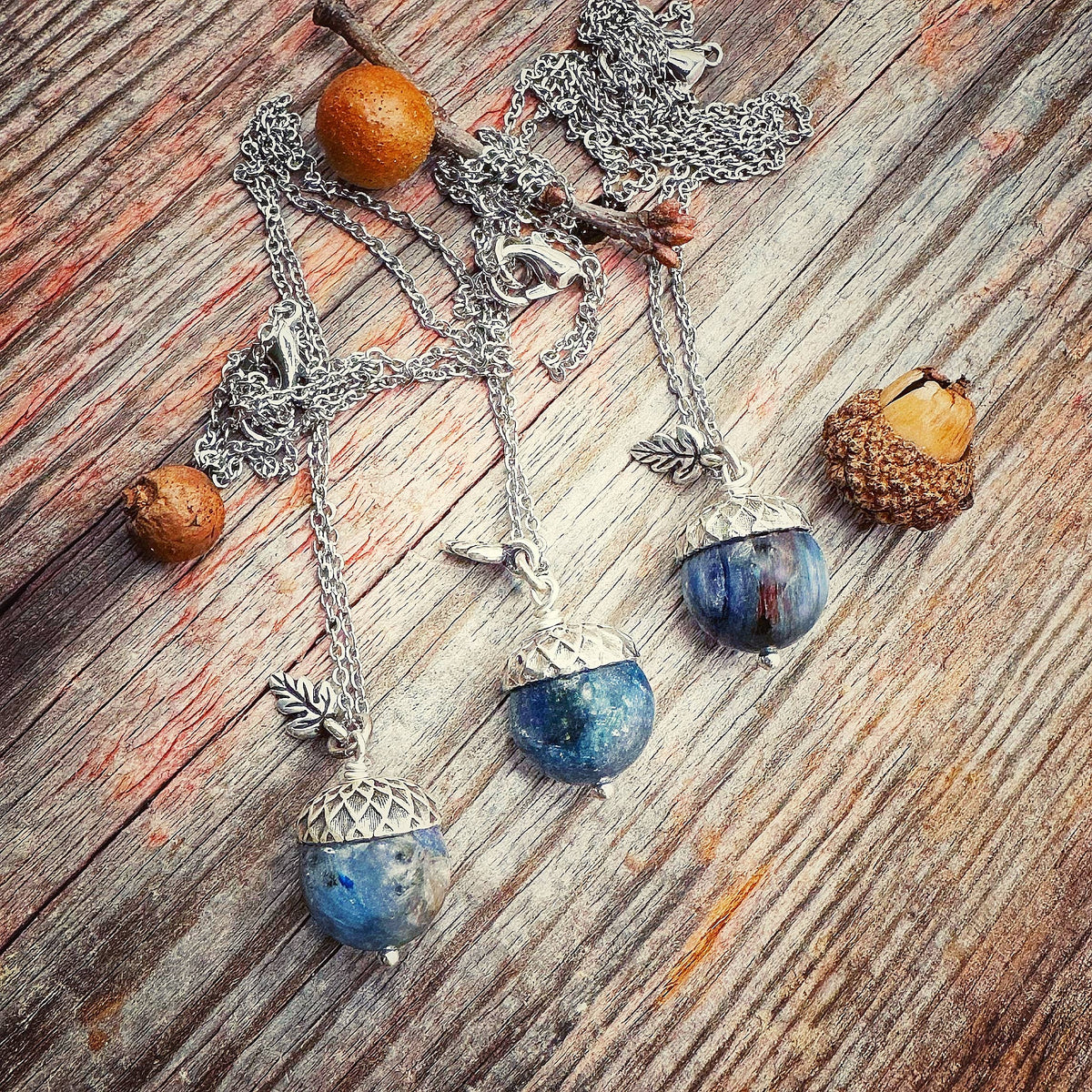Acorn Necklace - Blue Kyanite