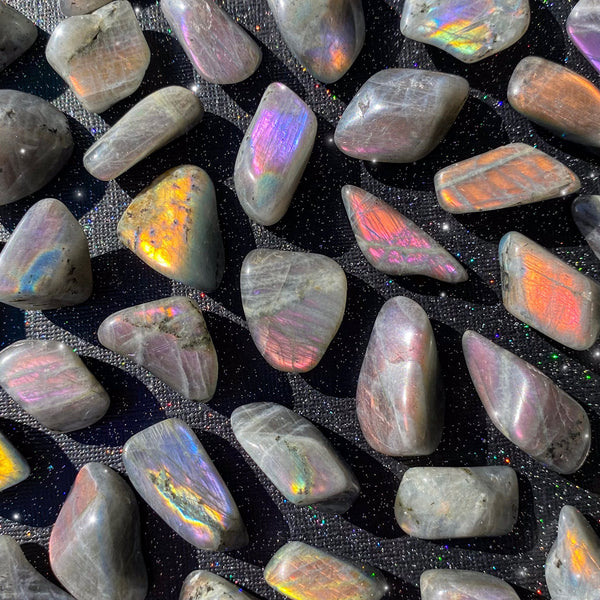 Sunset Labradorite Tumbled Pocket Stone - Rocks with Sass