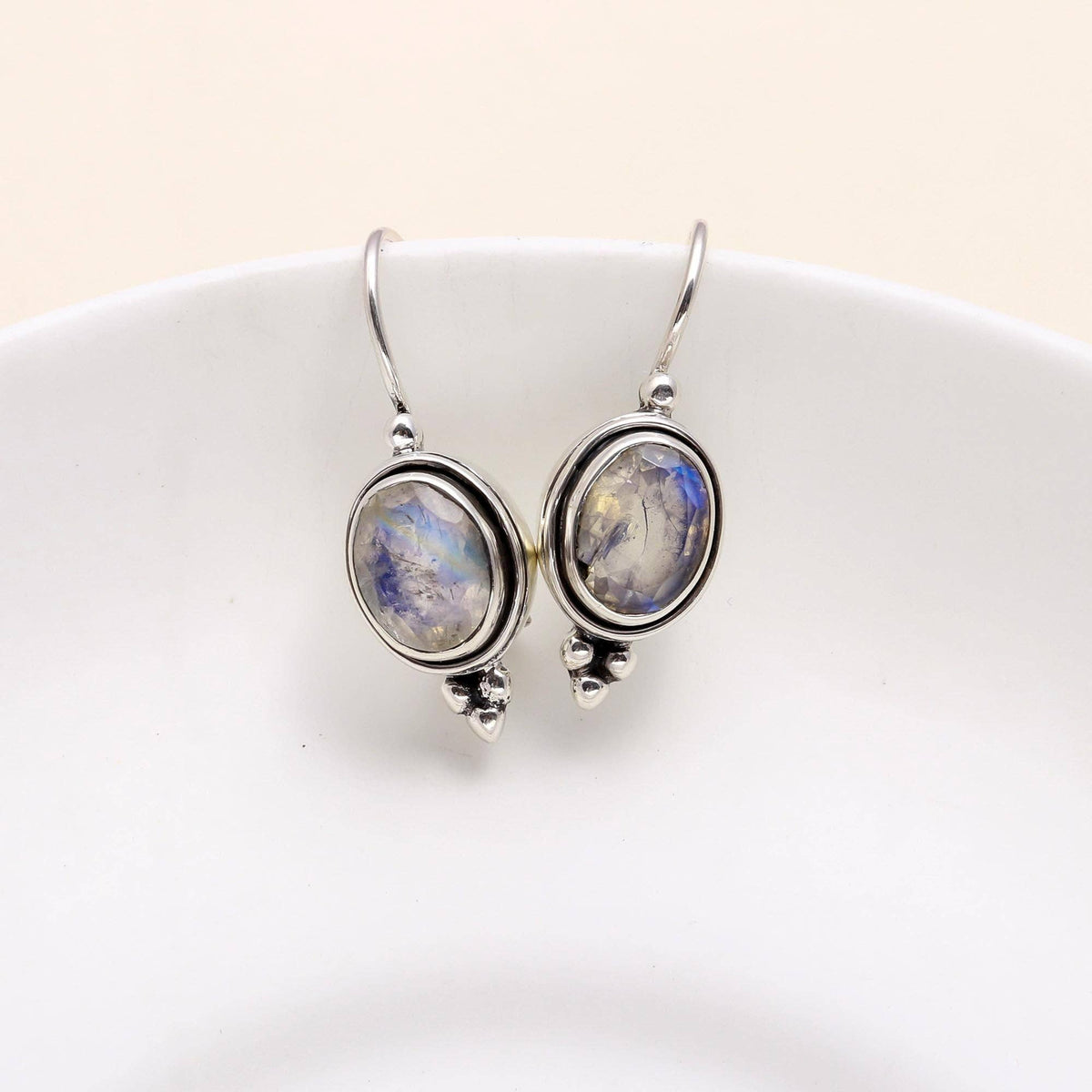 Rainbow Moonstone Earrings