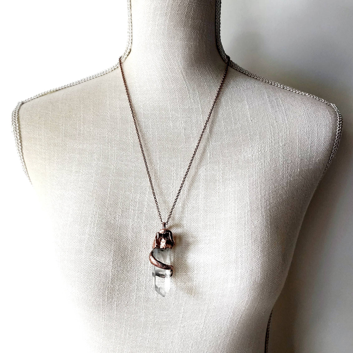 Clear Quartz Serpent Necklace