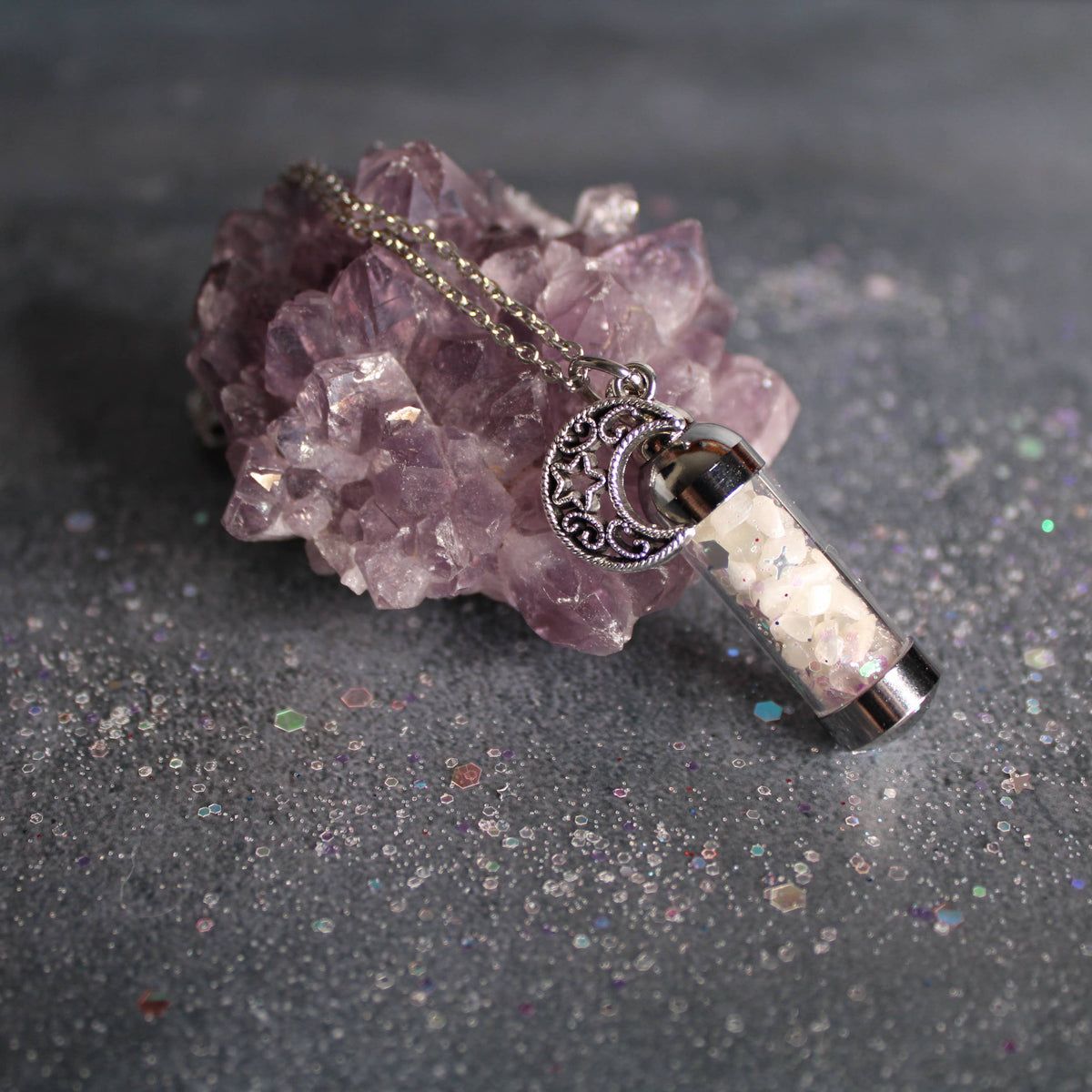 Moondust Spell Jar Amulet Necklace