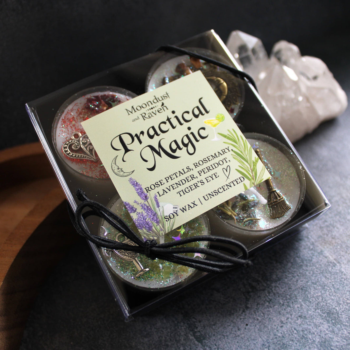 Practical Magic Tealight Crystal Candles