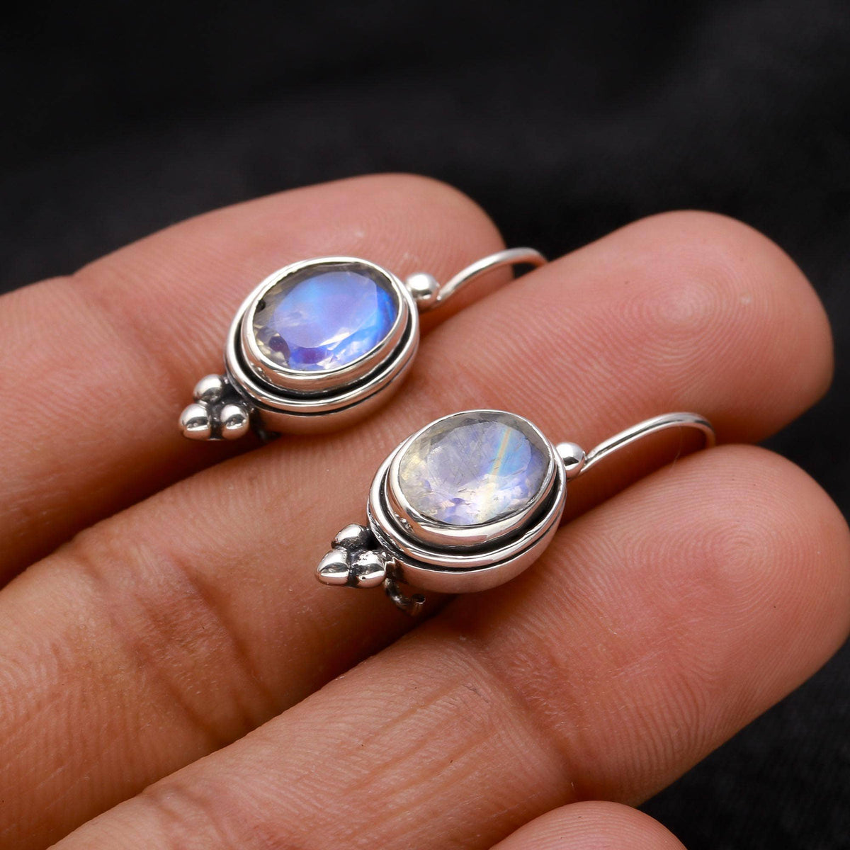 Rainbow Moonstone Earrings