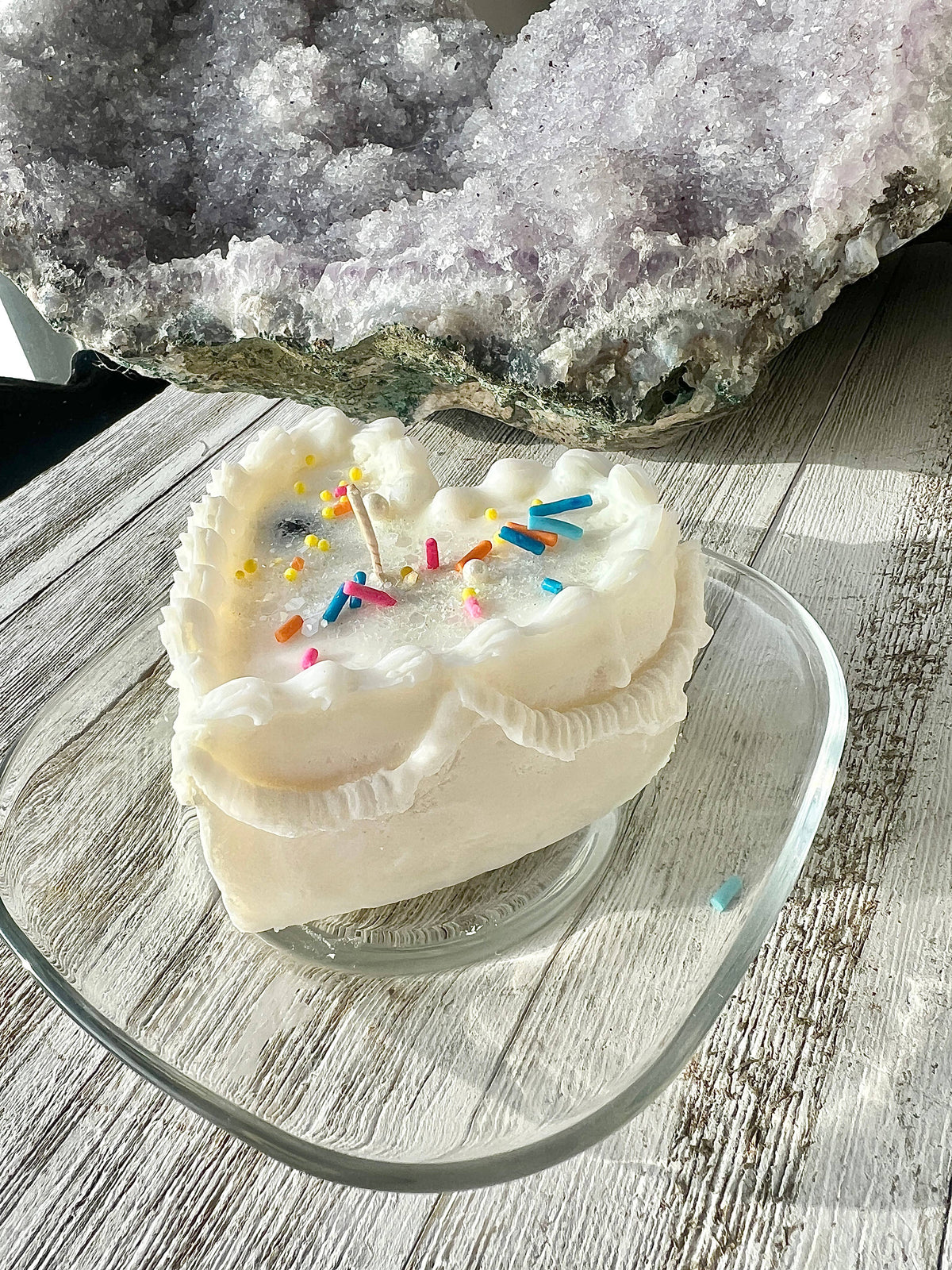 Birthday Cake Candle with Surprise Crystal Inside