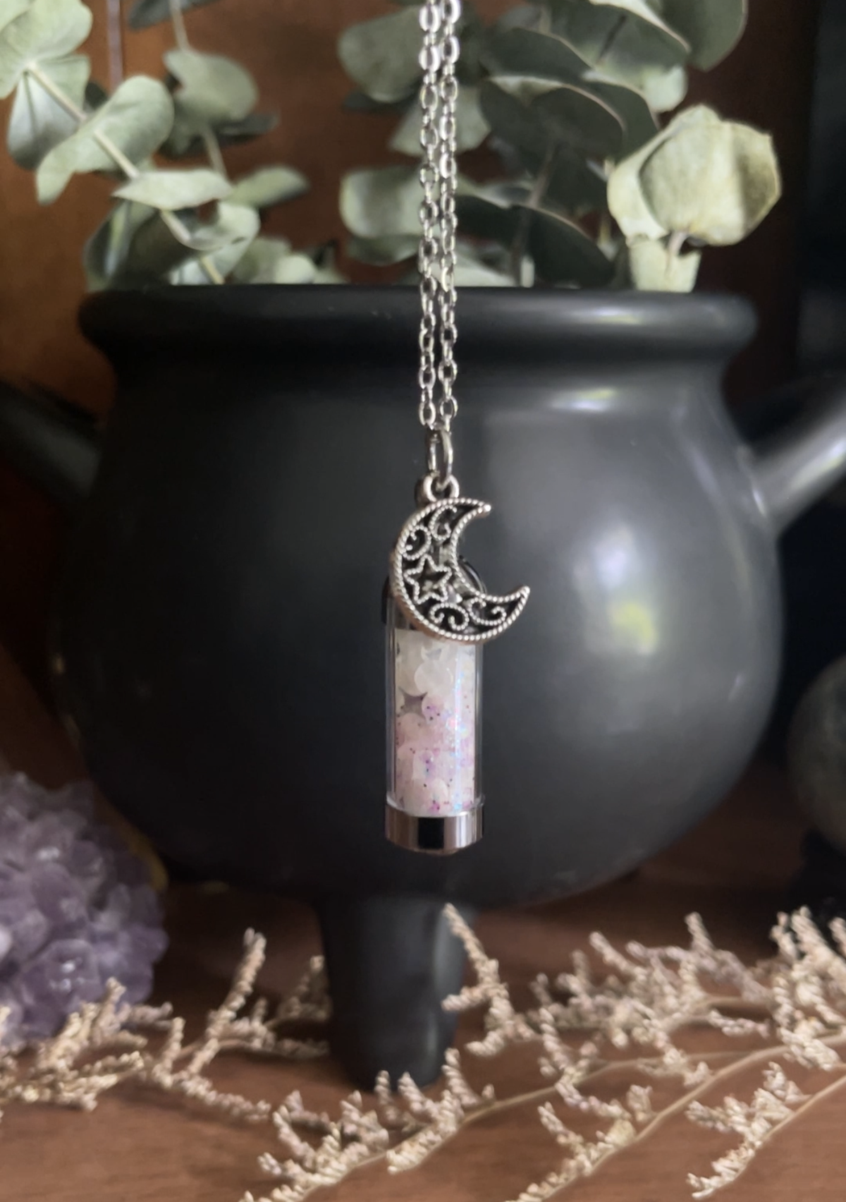 Moondust Spell Jar Amulet Necklace