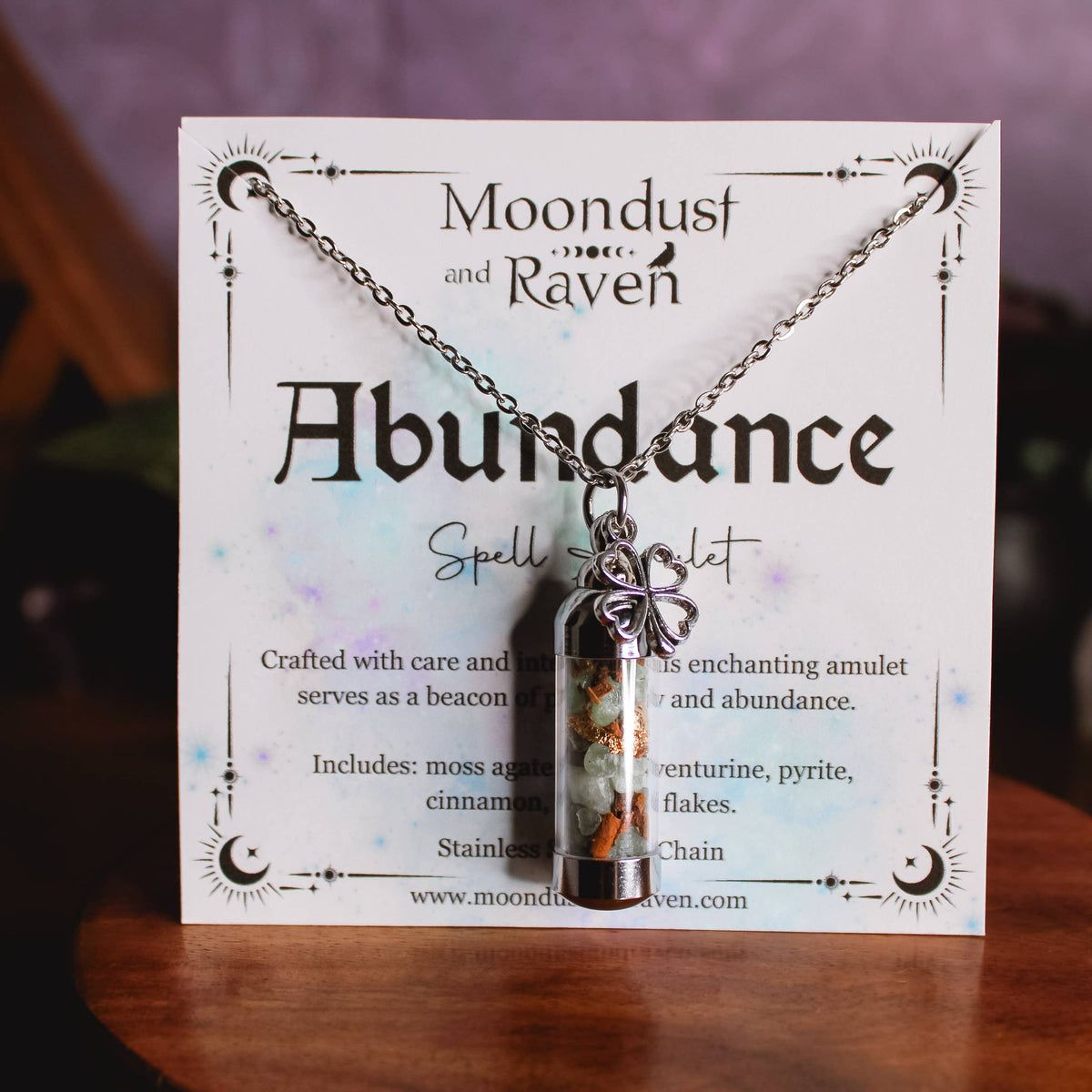 Abundance Spell Jar Amulet Necklace