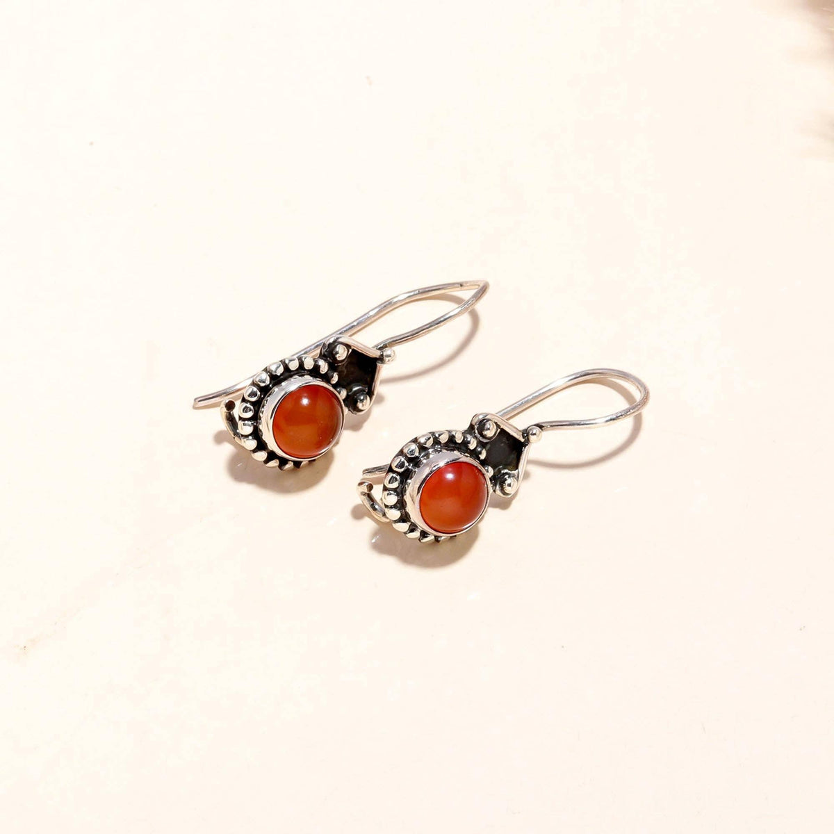 Carnelian Hook Earrings
