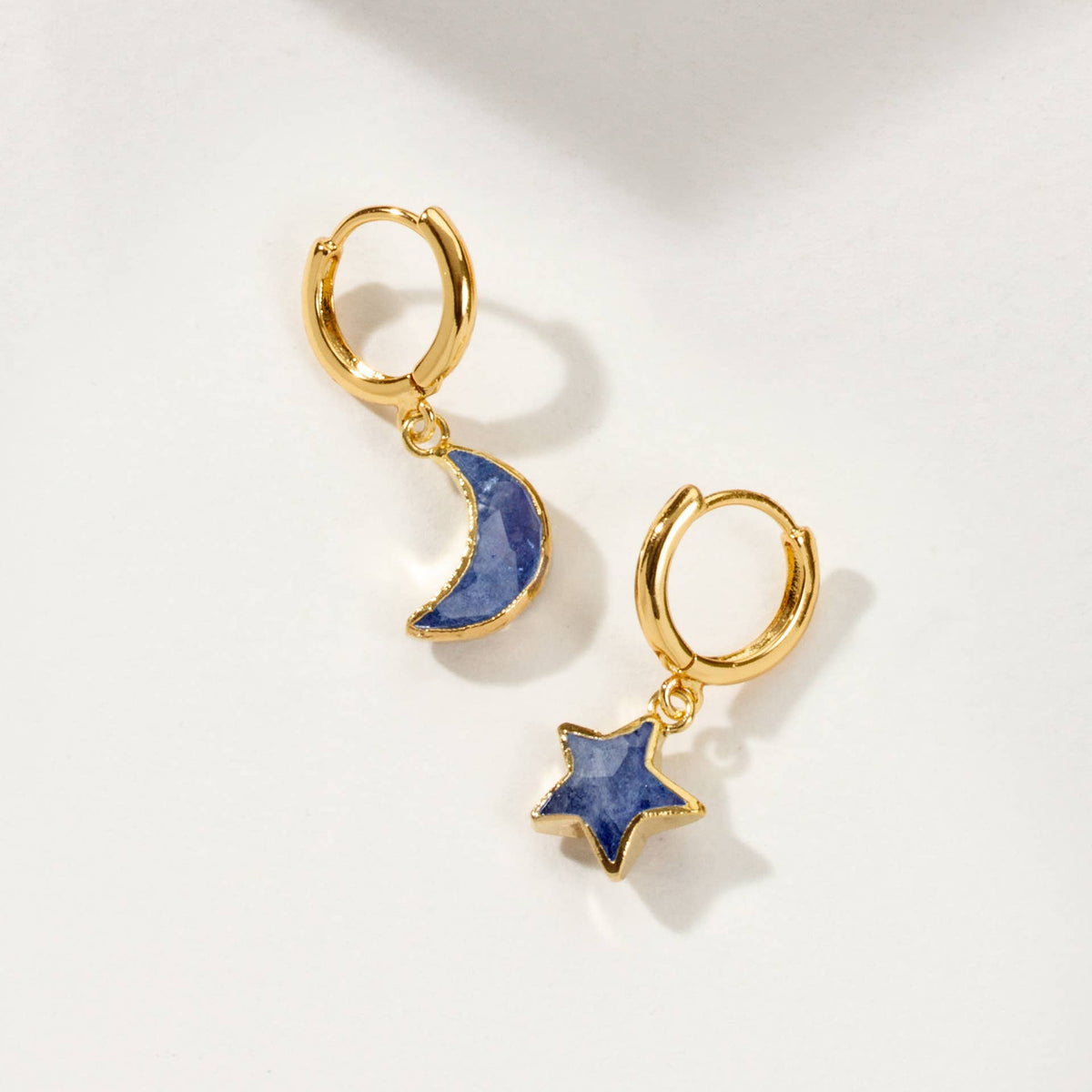 Sapphire Sky Gazing Mismatched Hoop Earrings