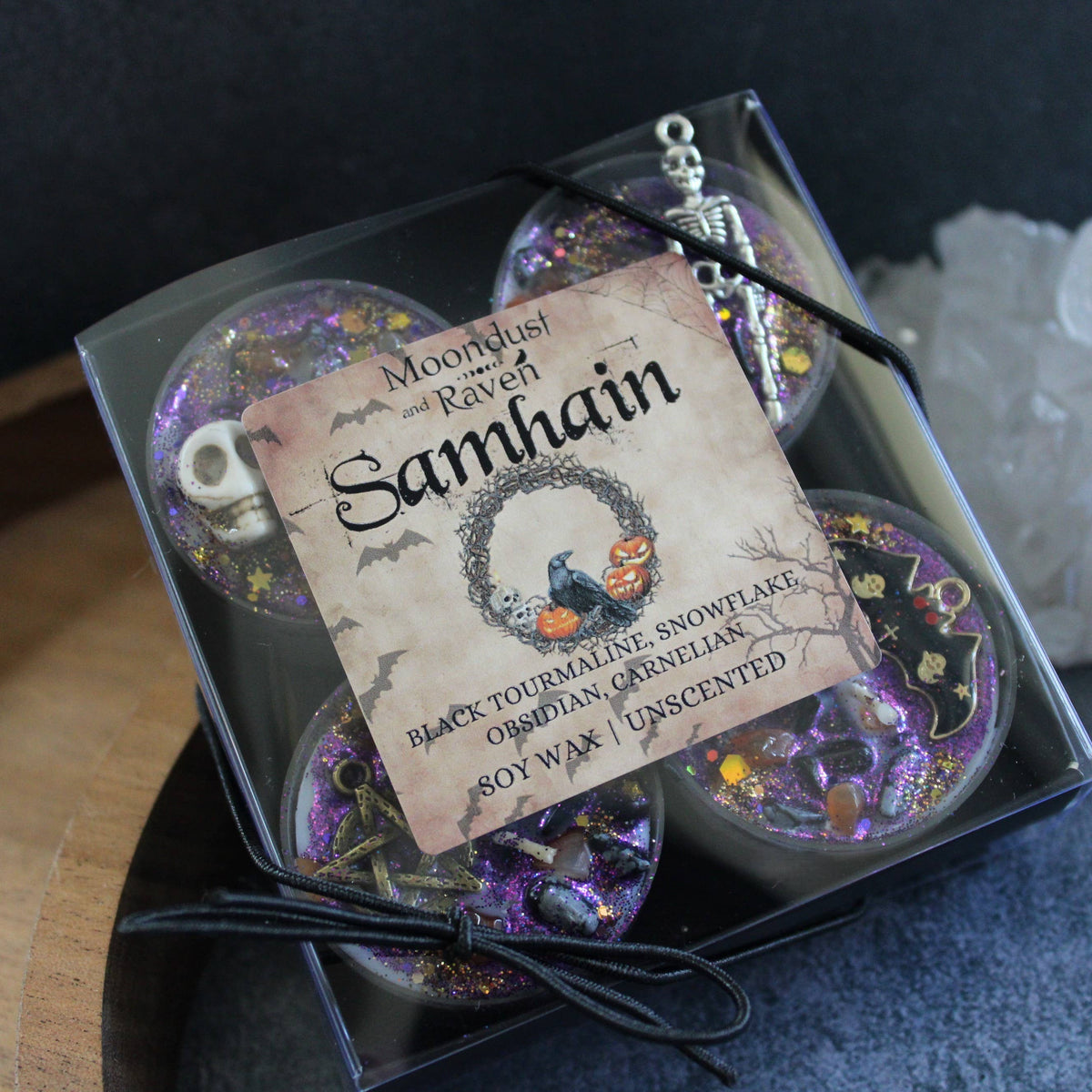 Samhain Tealight Crystal Candles