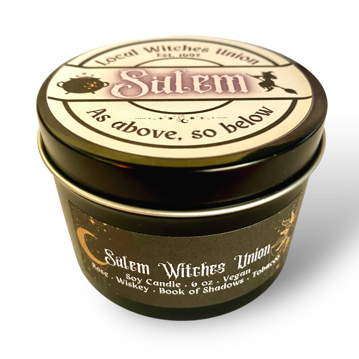 Salem Witches Union Candle | Rose &amp; Whiskey Scent