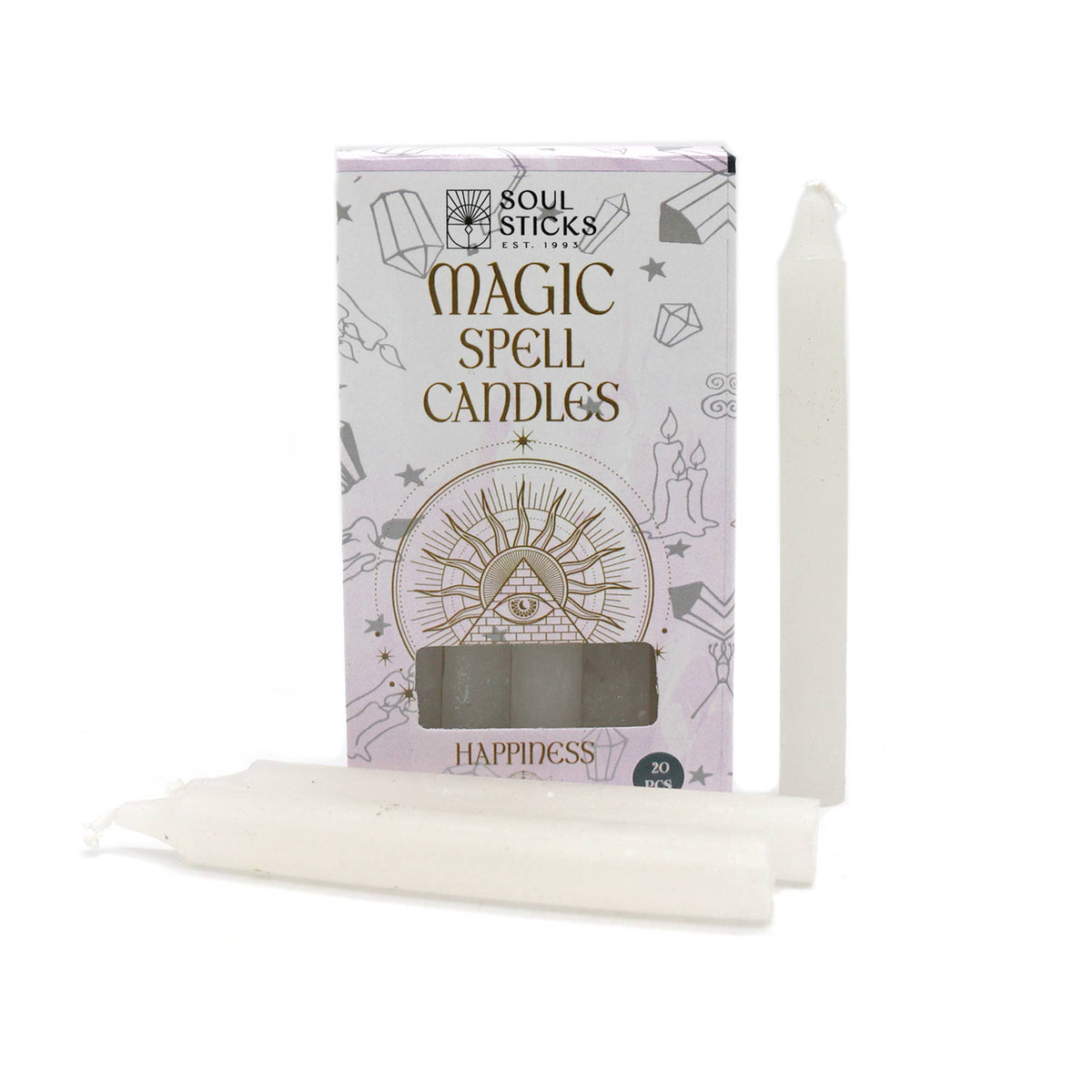 White Magic Spell Candles: Happiness