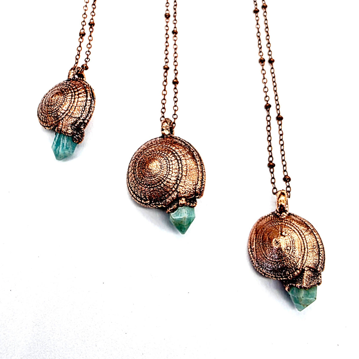 Amazonite Seashell Talisman Necklace