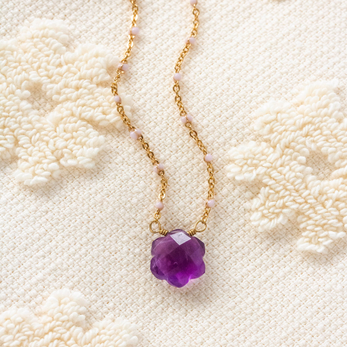 Amethyst Color Me Bloom Gemstone Necklace