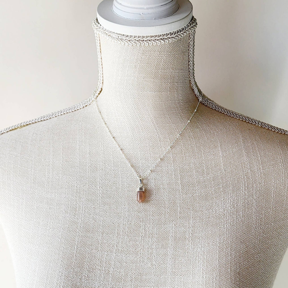 Peach Moonstone Necklace
