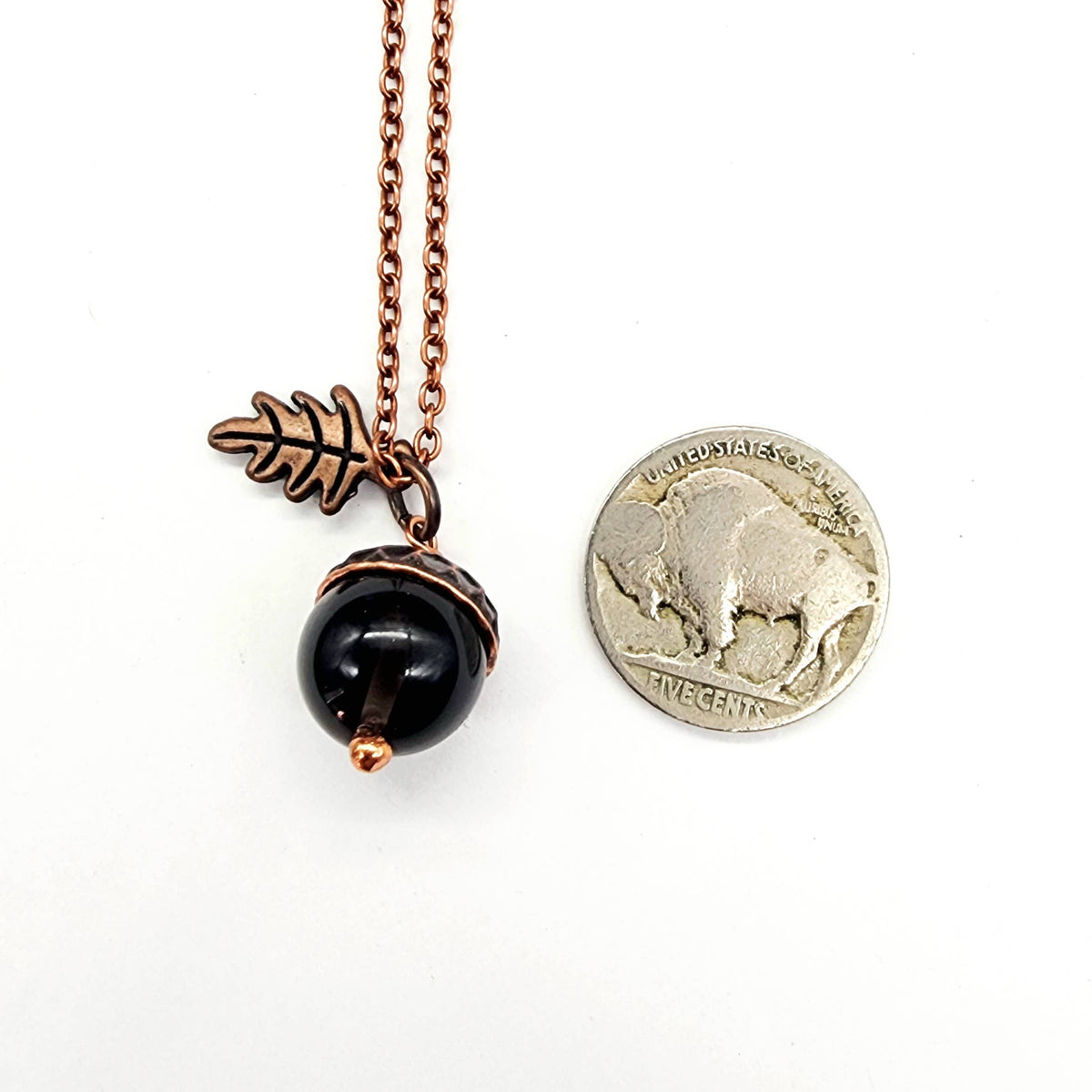 Acorn Necklace - Smoky Quartz