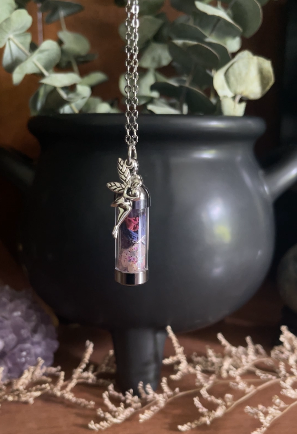 Fairy Dust Spell Jar Amulet Necklace