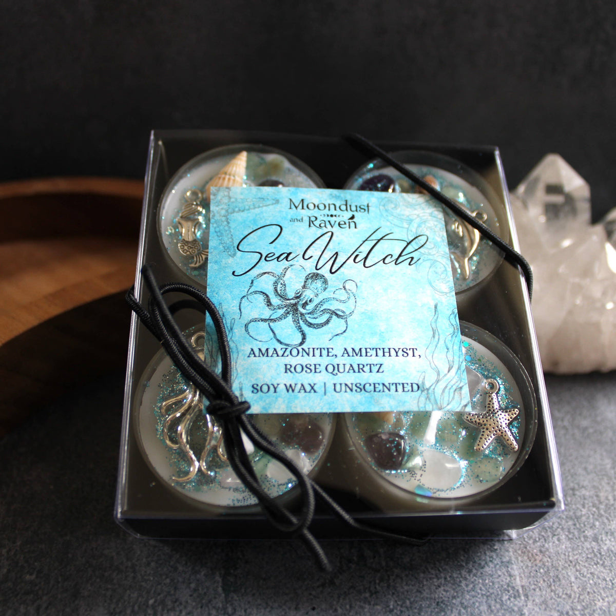Sea Witch Tealight Crystal Candles
